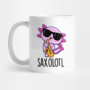 Sax-olotl Funny Saxophone Puns Mug